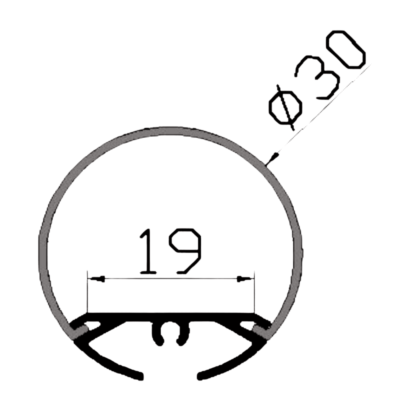 ROUND PROFILE 30MM