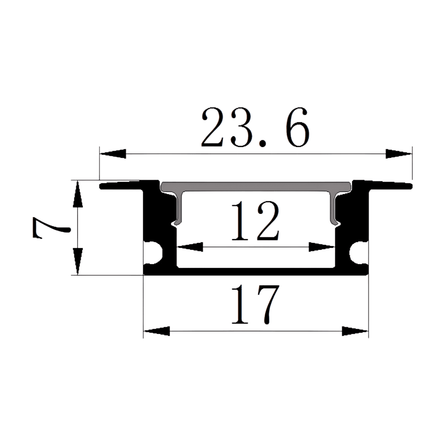 ALUMINIUM PROFILE ZL-23.6 X 07
