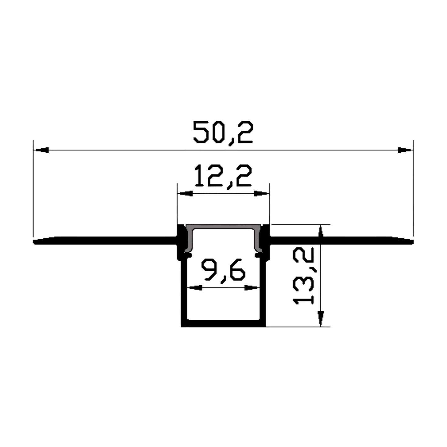 ALUMINIUM PROFILE ZL- 50.2 X 13.2